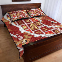 Hawaii Japanese Culture Red Quilt Bed Set Spring Cranes Aloha Pattern LT01 - Polynesian Pride