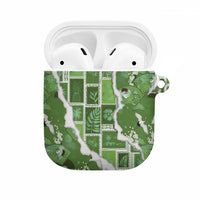 Hawaii Japanese Culture Sage Green AirPods Case Spring Cranes Aloha Pattern LT01 Sage - Polynesian Pride