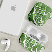 Hawaii Japanese Culture Sage Green AirPods Case Spring Cranes Aloha Pattern LT01 - Polynesian Pride