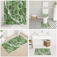 Hawaii Japanese Culture Sage Green Bathroom Set Spring Cranes Aloha Pattern LT01 - Polynesian Pride