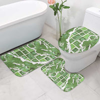 Hawaii Japanese Culture Sage Green Bathroom Set Spring Cranes Aloha Pattern LT01 - Polynesian Pride