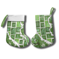 Hawaii Japanese Culture Sage Green Christmas Stocking Spring Cranes Aloha Pattern LT01 - Polynesian Pride