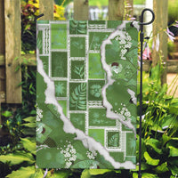 Hawaii Japanese Culture Sage Green Garden Flag Spring Cranes Aloha Pattern LT01 Garden Flag Sage - Polynesian Pride