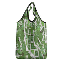 Hawaii Japanese Culture Sage Green Grocery Bag Spring Cranes Aloha Pattern LT01 - Polynesian Pride