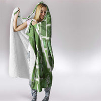 Hawaii Japanese Culture Sage Green Hooded Blanket Spring Cranes Aloha Pattern LT01 - Polynesian Pride