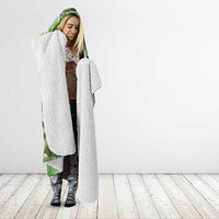 Hawaii Japanese Culture Sage Green Hooded Blanket Spring Cranes Aloha Pattern LT01 - Polynesian Pride
