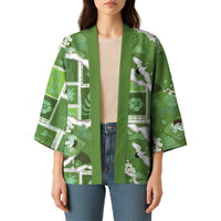 Hawaii Japanese Culture Sage Green Kimono Spring Cranes Aloha Pattern LT01 - Polynesian Pride