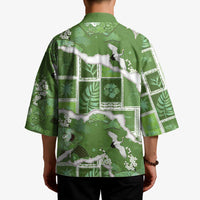 Hawaii Japanese Culture Sage Green Kimono Spring Cranes Aloha Pattern LT01 - Polynesian Pride