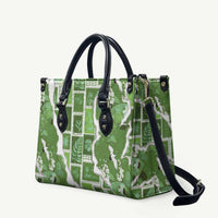 Hawaii Japanese Culture Sage Green Leather Bag Spring Cranes Aloha Pattern LT01 Sage - Polynesian Pride