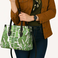 Hawaii Japanese Culture Sage Green Leather Bag Spring Cranes Aloha Pattern LT01 - Polynesian Pride
