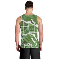 Hawaii Japanese Culture Sage Green Men Tank Top Spring Cranes Aloha Pattern LT01 - Polynesian Pride