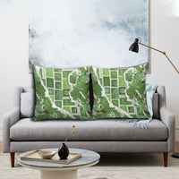 Hawaii Japanese Culture Sage Green Pillow Cover Spring Cranes Aloha Pattern LT01 - Polynesian Pride