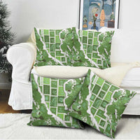 Hawaii Japanese Culture Sage Green Pillow Cover Spring Cranes Aloha Pattern LT01 - Polynesian Pride