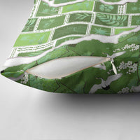 Hawaii Japanese Culture Sage Green Pillow Cover Spring Cranes Aloha Pattern LT01 - Polynesian Pride