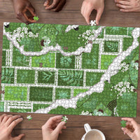 Hawaii Japanese Culture Sage Green Puzzle Spring Cranes Aloha Pattern LT01 - Polynesian Pride