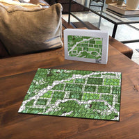 Hawaii Japanese Culture Sage Green Puzzle Spring Cranes Aloha Pattern LT01 - Polynesian Pride
