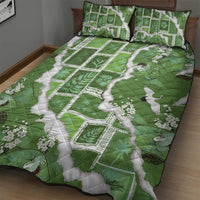 Hawaii Japanese Culture Sage Green Quilt Bed Set Spring Cranes Aloha Pattern LT01 - Polynesian Pride