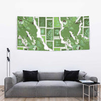 Hawaii Japanese Culture Sage Green Tapestry Spring Cranes Aloha Pattern LT01 - Polynesian Pride