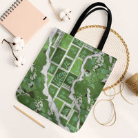 Hawaii Japanese Culture Sage Green Tote Bag Spring Cranes Aloha Pattern LT01 Black Strap One Size Sage - Polynesian Pride