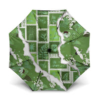 Hawaii Japanese Culture Sage Green Umbrella Spring Cranes Aloha Pattern LT01 One Size Folded 11.42 inch Opened Diameter 37.4 inch Sage - Polynesian Pride
