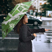 Hawaii Japanese Culture Sage Green Umbrella Spring Cranes Aloha Pattern LT01 - Polynesian Pride