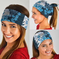 Blue Hibiscus Plumeria Floral Neck Gaiter LT01 - Polynesian Pride