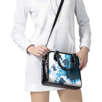 Blue Hibiscus Plumeria Floral Shoulder Handbag LT01 - Polynesian Pride