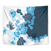 Blue Hibiscus Plumeria Floral Tapestry LT01 - Polynesian Pride