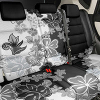 Gray Scale Hibiscus Plumeria Floral Back Car Seat Cover LT01 - Polynesian Pride
