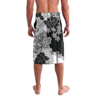 Gray Scale Hibiscus Plumeria Floral Lavalava LT01 - Polynesian Pride