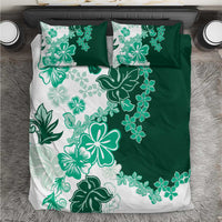 Green Hibiscus Plumeria Floral Bedding Set LT01 Green - Polynesian Pride