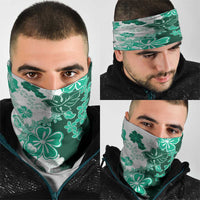 Green Hibiscus Plumeria Floral Neck Gaiter LT01 - Polynesian Pride