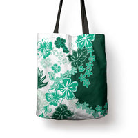 Green Hibiscus Plumeria Floral Tote Bag LT01 - Polynesian Pride