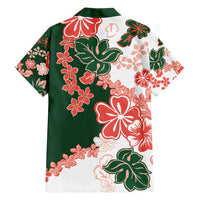 Green Orange Hibiscus Plumeria Floral Hawaiian Shirt LT01 - Polynesian Pride