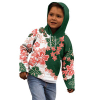 Green Orange Hibiscus Plumeria Floral Kid Hoodie LT01 - Polynesian Pride