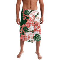 Green Orange Hibiscus Plumeria Floral Lavalava LT01 Orange - Polynesian Pride