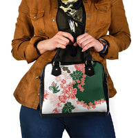 Green Orange Hibiscus Plumeria Floral Shoulder Handbag LT01 - Polynesian Pride