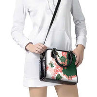 Green Orange Hibiscus Plumeria Floral Shoulder Handbag LT01 - Polynesian Pride