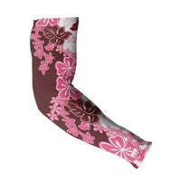 Pink Hibiscus Plumeria Floral Arm Sleeves LT01 - Polynesian Pride