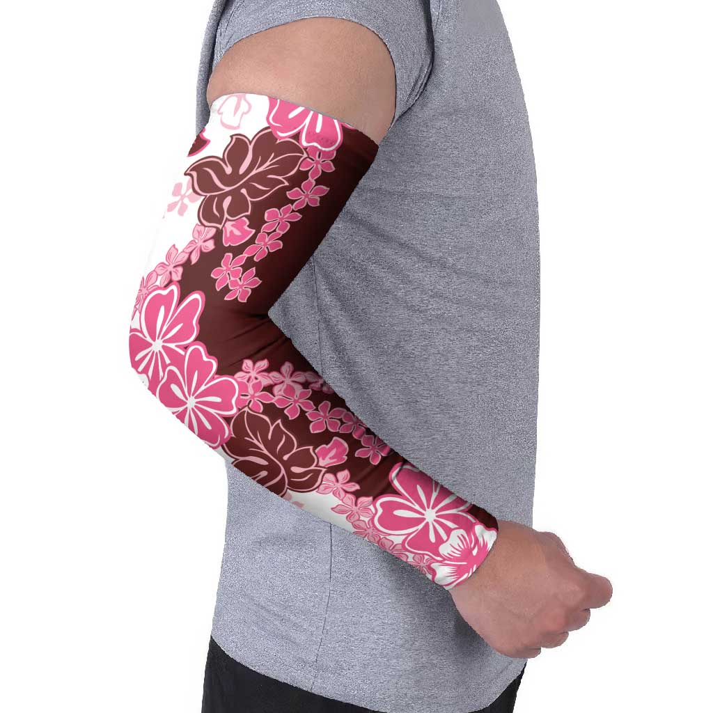 Pink Hibiscus Plumeria Floral Arm Sleeves LT01 - Polynesian Pride