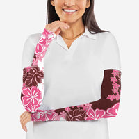 Pink Hibiscus Plumeria Floral Arm Sleeves LT01 - Polynesian Pride