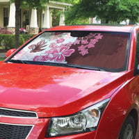Pink Hibiscus Plumeria Floral Auto Sun Shade LT01 - Polynesian Pride