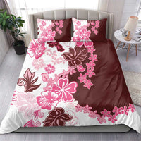 Pink Hibiscus Plumeria Floral Bedding Set LT01 - Polynesian Pride