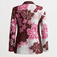 Pink Hibiscus Plumeria Floral Blazer LT01 - Polynesian Pride