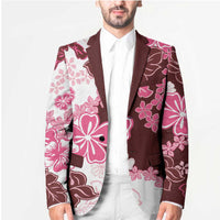 Pink Hibiscus Plumeria Floral Blazer LT01 - Polynesian Pride