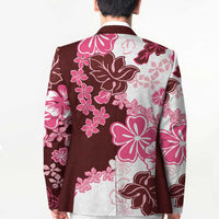 Pink Hibiscus Plumeria Floral Blazer LT01 - Polynesian Pride
