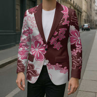 Pink Hibiscus Plumeria Floral Blazer LT01 - Polynesian Pride
