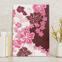 Pink Hibiscus Plumeria Floral Canvas Wall Art LT01 Without Frame Pink - Polynesian Pride