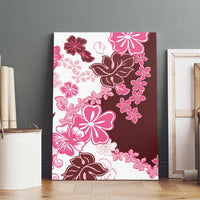 Pink Hibiscus Plumeria Floral Canvas Wall Art LT01 - Polynesian Pride