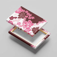 Pink Hibiscus Plumeria Floral Canvas Wall Art LT01 - Polynesian Pride
